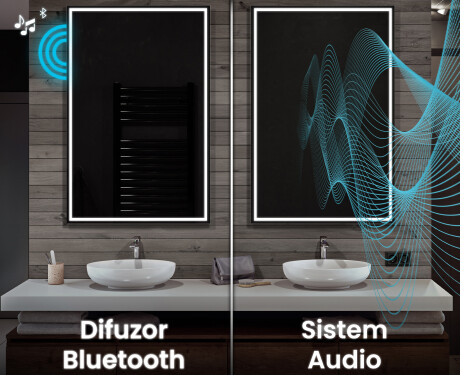 Oglinda cu leduri verticala mari de perete L49 #7