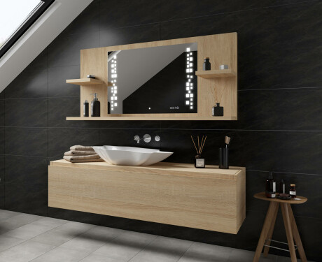 Oglinda baie cu leduri cu rafturi L38 #12