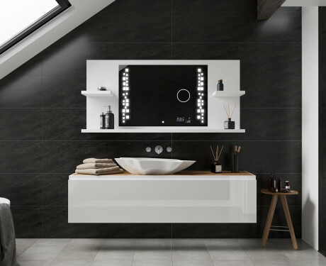 Oglinda baie cu leduri cu rafturi L38 #2