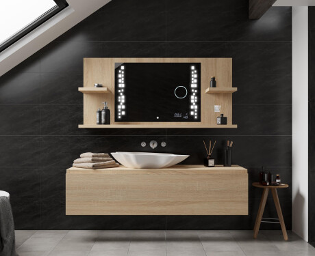 Oglinda baie cu leduri cu rafturi L38 #4