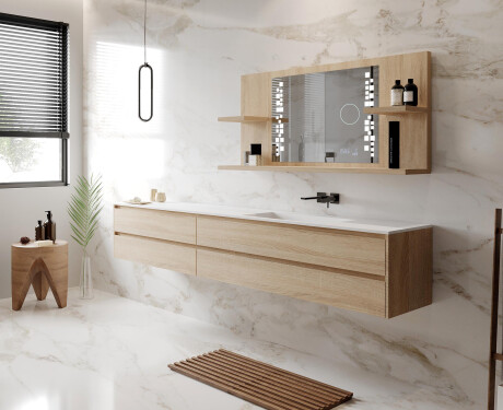 Oglinda baie cu leduri cu rafturi L38 #5