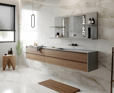 Oglinda baie cu leduri cu rafturi L38 #8