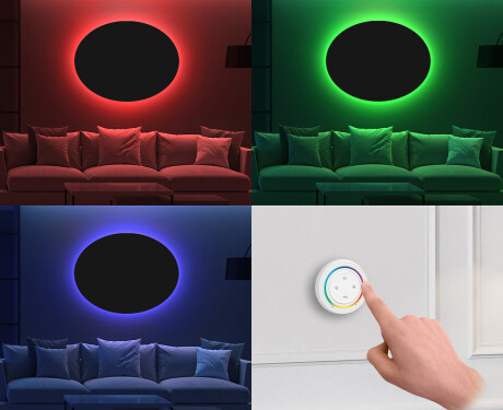 Ovale moderne oglinda decorativa la comanda L178 #11