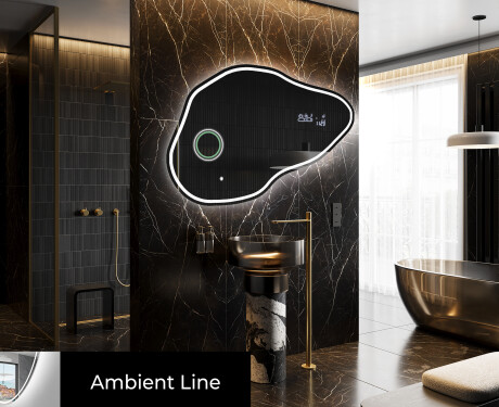 Oglinzi pentru baie cu LED în formă neregulată P223