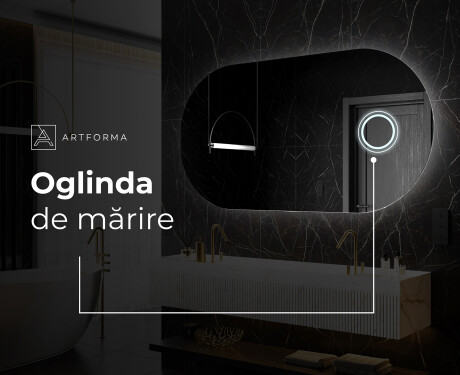 Ovala oglinda baie cu leduri L229 #5