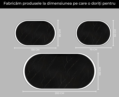 Ovala oglinda baie cu leduri L230 #5