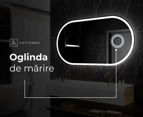 Ovala oglinda baie cu leduri L230 #6