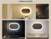 Oglindă de baie iluminată, culoare duală, comutator tactil, saltea încălzitoare #2