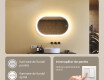 Oglindă de baie iluminată, culoare duală, comutator tactil, saltea încălzitoare #4
