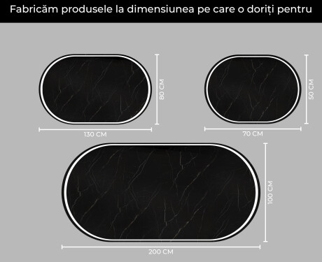Ovala oglinda baie cu leduri L231 #5