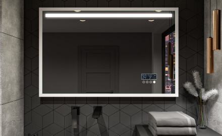 Rama oglinzi cu LED perete lemn - FrameLine L12