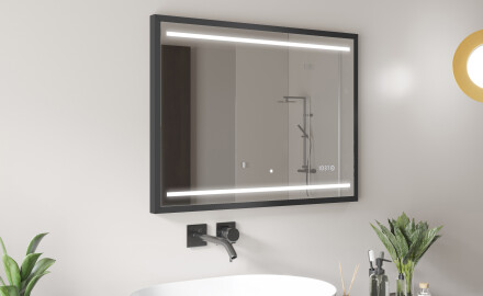 Rama oglinzi cu LED perete lemn - FrameLine L23