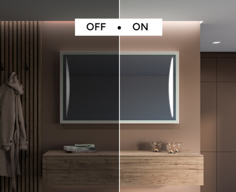 Oglinda LED baie cu rama de lemn - FrameLine L135 #5