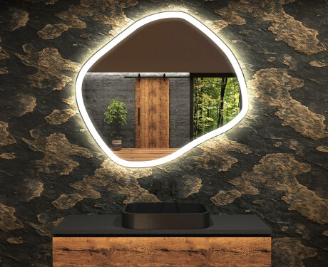 Oglinzi pentru baie cu LED în formă neregulată R222