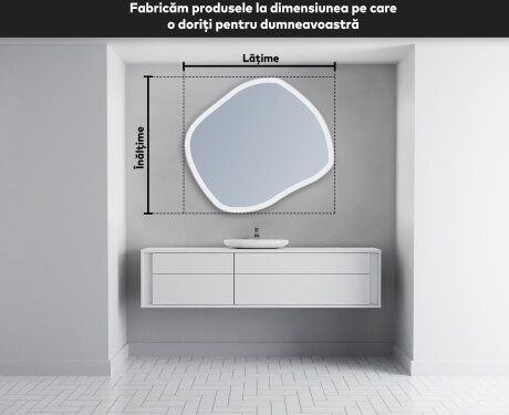 Oglinzi pentru baie cu LED în formă neregulată R222 #4
