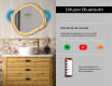 Oglindă decorativă într-o ramă de stejar cu iluminare LED #7