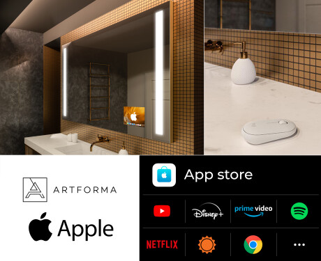 Oglinda baie cu leduri perete SMART L02 Apple #2