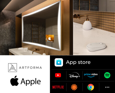 Oglinda baie cu leduri perete SMART L77 Apple #2