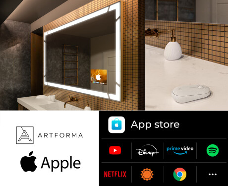 Oglinda baie cu leduri perete SMART L126 Apple #2