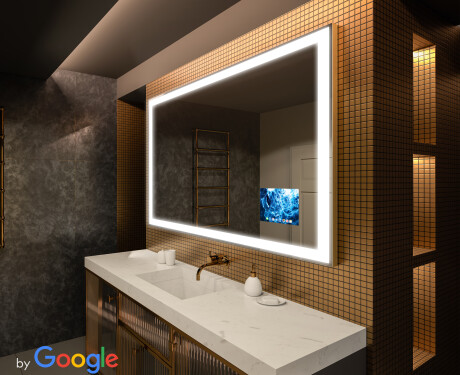 Oglindă SMART de baie cu iluminare LED L01 Serie Google
