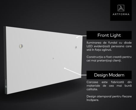 Oglindă SMART de baie cu iluminare LED L01 Serie Google #5