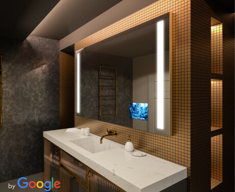 Oglindă SMART de baie cu iluminare LED L02 Serie Google