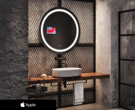 Oglinda rotunda perete LED SMART L33 Apple #1