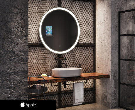 Oglinda rotunda perete LED SMART L76 Apple #1
