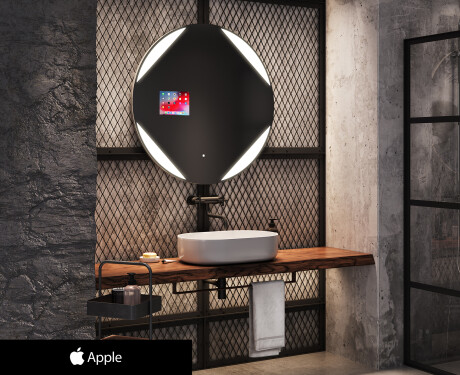 Oglinda rotunda perete LED SMART L114 Apple #1