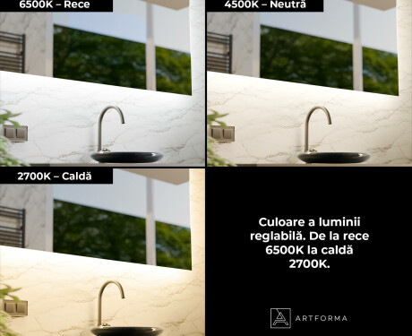 Oglindă de Baie LED Inteligentă Rotunjită SmartScreen 21,5” #4