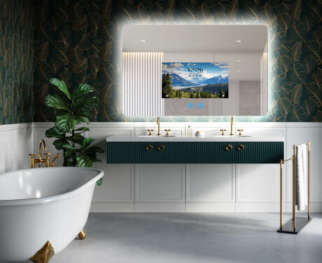 Oglindă de Baie LED Inteligentă Rotunjită SmartScreen 21,5” #5