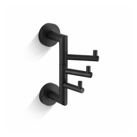 CLASSIC – Cârlig pentru prosoape / triplu, mobil / negru mat #1