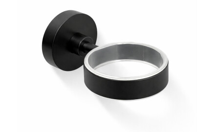 CLASSIC – Suport pentru cană 80.003/003.1, suport pentru săpunieră 80.004/004.1 / negru mat / * sticla se comandă separat