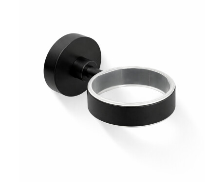 CLASSIC – Suport pentru cană 80.003/003.1, suport pentru săpunieră 80.004/004.1 / negru mat / * sticla se comandă separat
