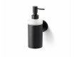 CLASSIC – Dozator pentru săpun lichid / carcasă metalică, sticlă mată / negru mat