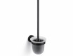 CLASSIC – Perie de toaletă suspendată / sticlă mată / negru mat