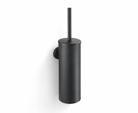 CLASSIC – Perie de toaletă înaltă, de montat pe perete / recipient metalic, miez din material plastic / negru mat