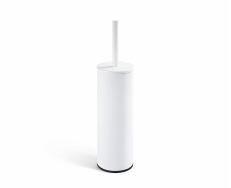 CLASSIC – Perie de toaletă înaltă, independentă / recipient metalic, cartuș din plastic / alb mat