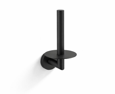 CLASSIC – Suport cu rozetă pentru rola de hârtie igienică de rezervă / negru mat