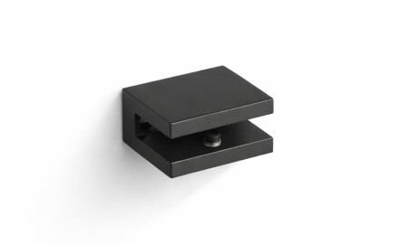 CLASSIC – Suport/clemă pentru rafturi din sticlă 07.80160/50/40/30 – 2 buc. / negru mat