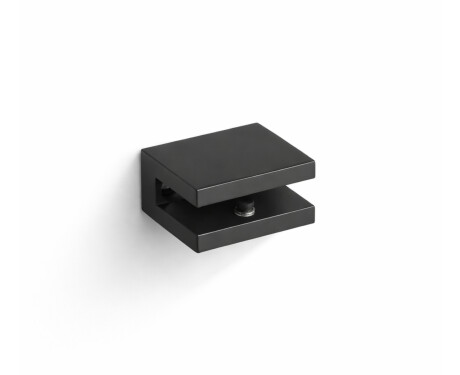 CLASSIC – Suport/clemă pentru rafturi din sticlă 07.80160/50/40/30 – 2 buc. / negru mat