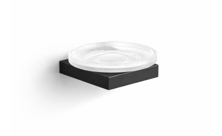 KOBE – Săpunieră  / negru mat, sticlă mată