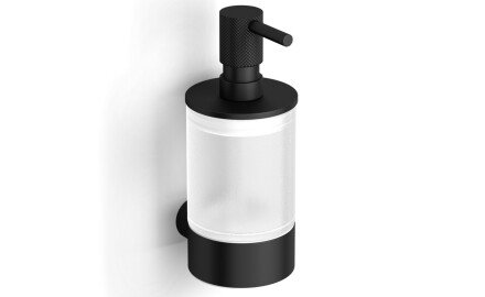 MEGAN – Dozator pentru săpun lichid / negru mat, sticlă mată