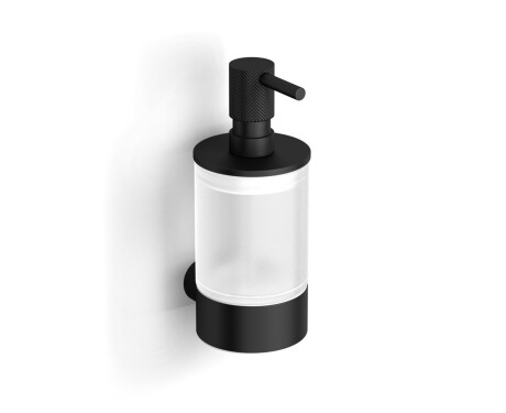 MEGAN – Dozator pentru săpun lichid / negru mat, sticlă mată