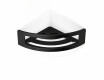 Coș – raft de colț 16x16x8 / negru mat