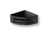 Coș de colț 16x16x6 / negru mat / interior din plastic negru