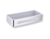 Coș 29x12x5,5 / oțel lustruit / interior din plastic alb