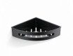 Coș de colț 20,5x20,5x5,5 / negru mat / interior din plastic negru