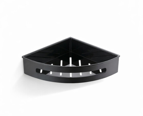 Coș de colț 20,5x20,5x5,5 / negru mat / interior din plastic negru