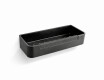 Coș 29x12x5,5 cu elastic / negru mat / inserție din plastic negru